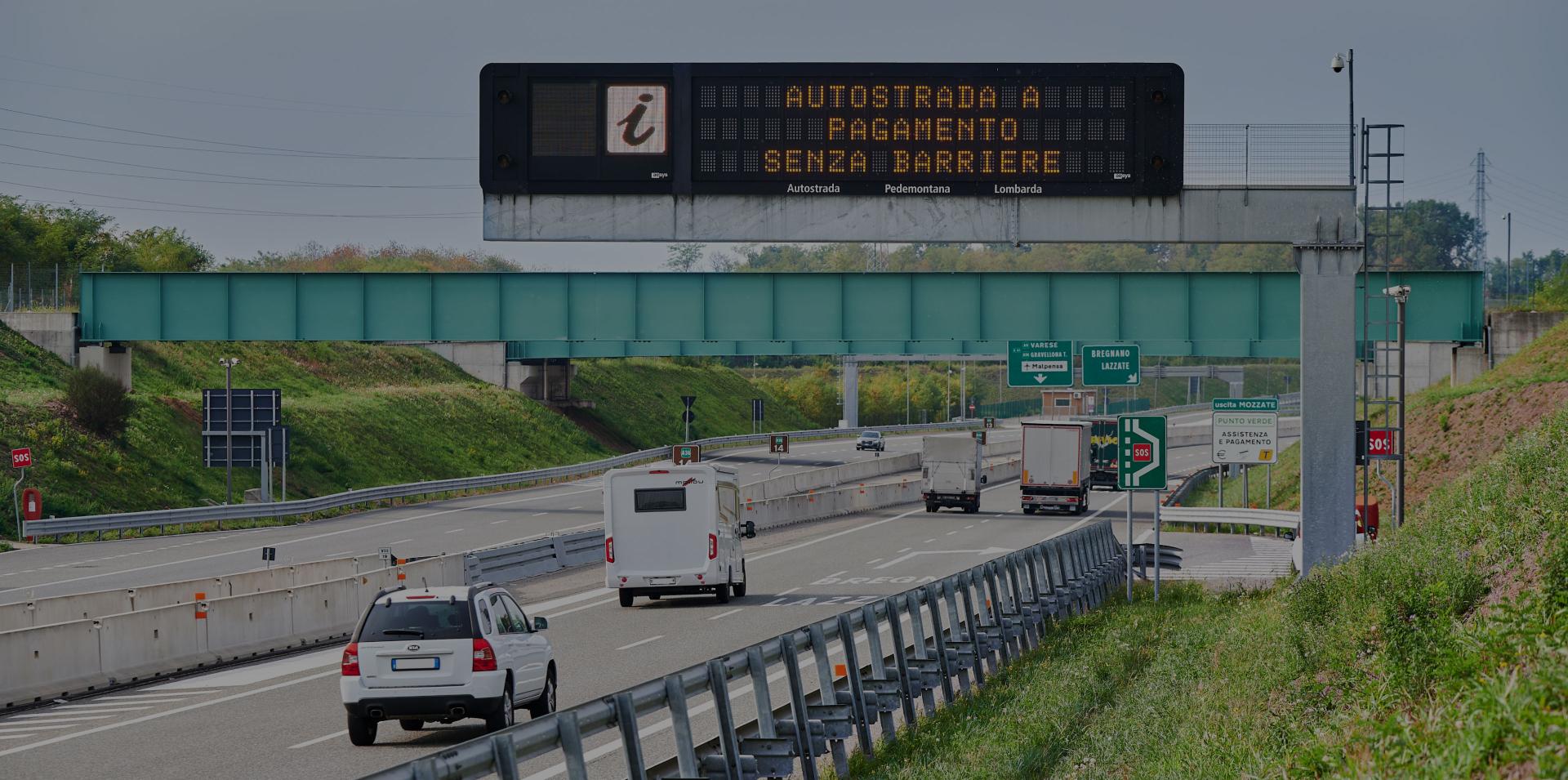 Autostrada a pedaggio Free Flow® senza barriere